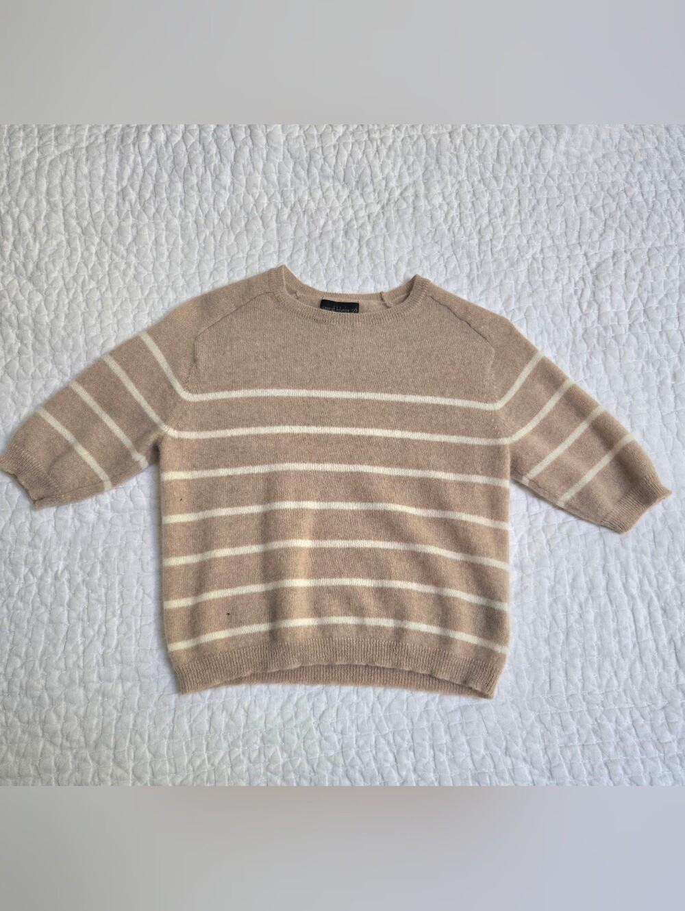 House Of Harlow 100% Cashmere Sweater in Beige and Cream